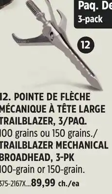 Canadian Tire TRAILBLAZER MECHANICAL BROADHEAD, 3-PK. 100-grain or 150-grain offer