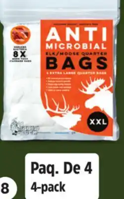 Canadian Tire ANTI-MICROBIAL DEER QUARTER GAME BAGS, LARGE offer