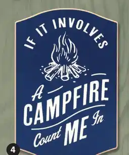Canadian Tire WOOD DECORATIVE SIGNS 4. CAMPFIRE COUNT ME IN offer