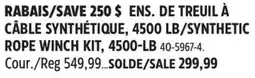Canadian Tire SYNTHETIC ROPE WINCH KIT offer