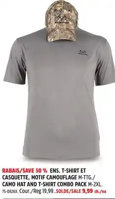 Canadian Tire ENS. T-SHIRT ET CASQUETTE, MOTIF CAMOUFLAGE M-TTG offer