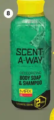 Canadian Tire SCENT-A-WAY DEODORIZING BODY SOAP AND SHAMPOO offer