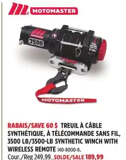 Canadian Tire 3500-LB SYNTHETIC WINCH WITH WIRELESS offer
