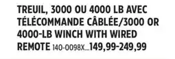 Canadian Tire CERTIFIED 3000 OR 4000-LB WINCH WITH WIRED REMOTE offer
