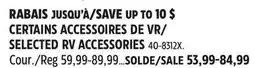 Canadian Tire SELECTED RV ACCESSORIES40-8312X offer