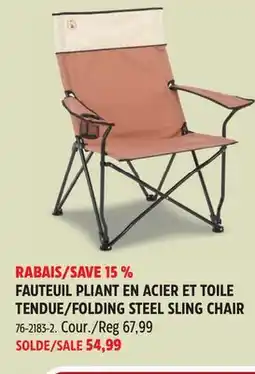 Canadian Tire Coleman FOLDING STEEL SLING CHAIR offer