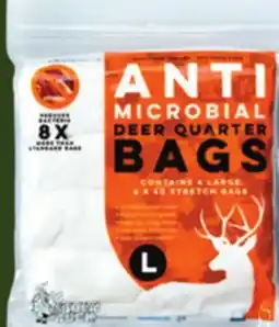Canadian Tire ANTI-MICROBIAL ELK AND MOOSE QUARTER GAME BAGS offer