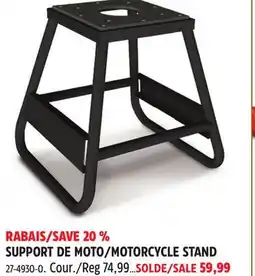 Canadian Tire MOTOMASTER MOTORCYCLE STAND offer