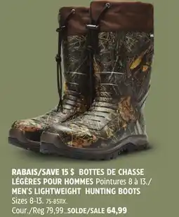 Canadian Tire MEN'S LIGHTWEIGHT HUNTING BOOTS Sizes 8-13 offer