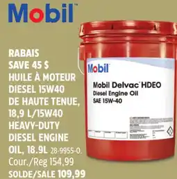 Canadian Tire 15W40 HEAVY-DUTY DIESEL ENGINE OIL offer
