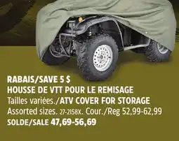Canadian Tire TRIPEL ATV COVER FOR STORAGE offer