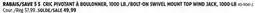 Canadian Tire BOLT-ON SWIVEL MOUNT TOP WIND JACK, 1000-LB offer