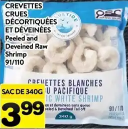 Supermarché PA Luetide peeled and deveined raw shrimp offer
