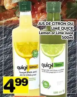 Supermarché PA Quick lemon or lime juice offer