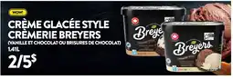 Supermarché PA Breyers crème glacée style offer