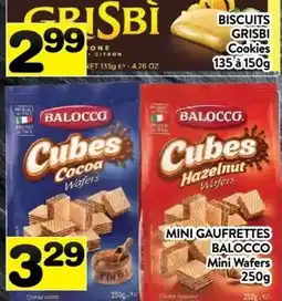 Supermarché PA Balocco cubes cocoa wafers offer