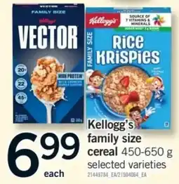 Fortinos Kellogg's family size cereal offer