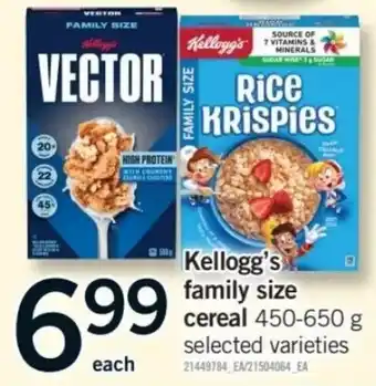 Kellogg's family size cereal
