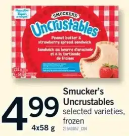 Fortinos Smucker's Uncrustables offer