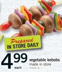 Fortinos vegetable kebobs offer