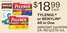 Fortinos Tylenol or Benylin All in One offer