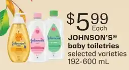 Fortinos Johnson's baby toiletries offer