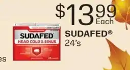 Fortinos Sudafed head cold & sinus offer