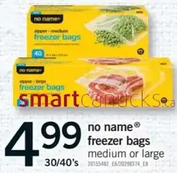 Fortinos no name freezer bags offer