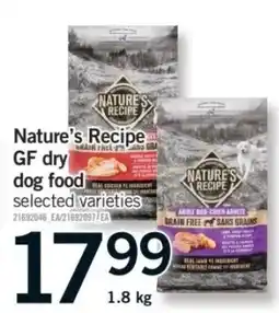 Fortinos Nature's Recipe GF dry dog food offer