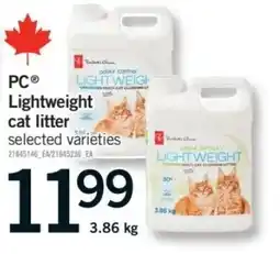 Fortinos PC lightweight cat litter offer
