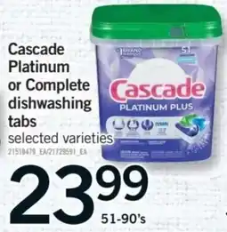 Fortinos Cascade dishwashing tabs offer