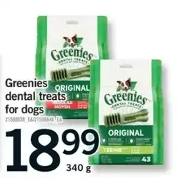 Fortinos Greenies dental treats for dogs offer