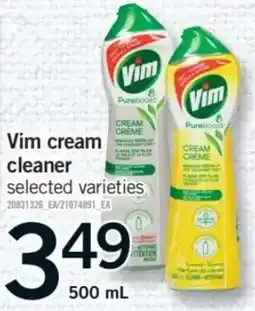 Fortinos Vim cream cleaner offer