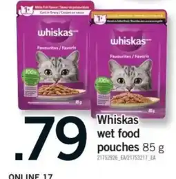 Fortinos Whiskas wet food pouches offer