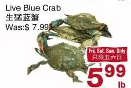 First Choice Supermarket Live Blue Crab offer