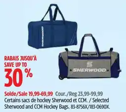 Canadian Tire Sherwood hockey bags offer