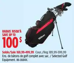 Canadian Tire Selected Golf Equipment offer