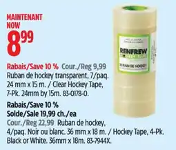 Canadian Tire Renfrew ruban de hockey transparent offer