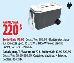 Canadian Tire Igloo Wheeled Electric Cooler offer