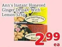 Fresh Value Ann's instant honeyed ginger drink with lemon offer