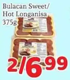 Fresh Value Bulacan Sweet/Hot Longanisa offer
