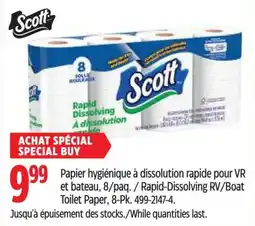 Canadian Tire Scott rapid dissolving rv/boat toilet paper offer
