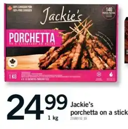 Fortinos Jackie's porchetta on a stick offer