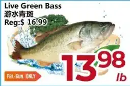 Asian Food Centre Live Green Bass offer