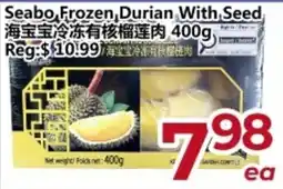 Asian Food Centre Seabo frozen durian with seed offer