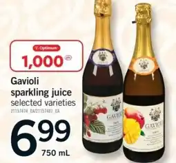 Fortinos Gavioli sparkling juice selected varieties offer