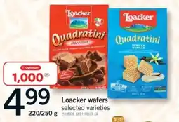 Fortinos Loacker wafers selected varieties offer