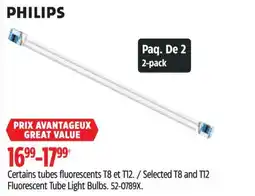Canadian Tire Philips fluorescent tube light bulbs offer
