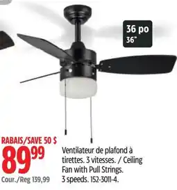 Canadian Tire Ceiling Fan with Pull Strings offer