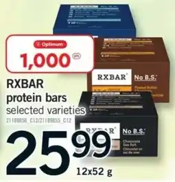 Fortinos Optimum rxbar protein bars offer
